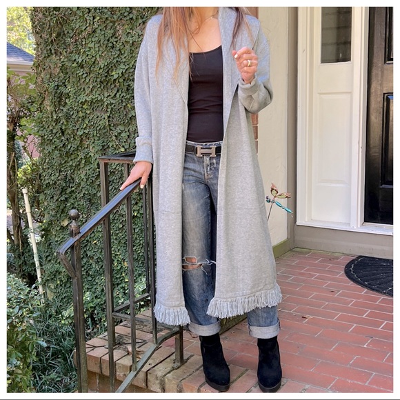 ShopEvelynne Jackets & Blazers - Italy fabulous comfy soft Cashmere Blend long fringe hem Cardigan